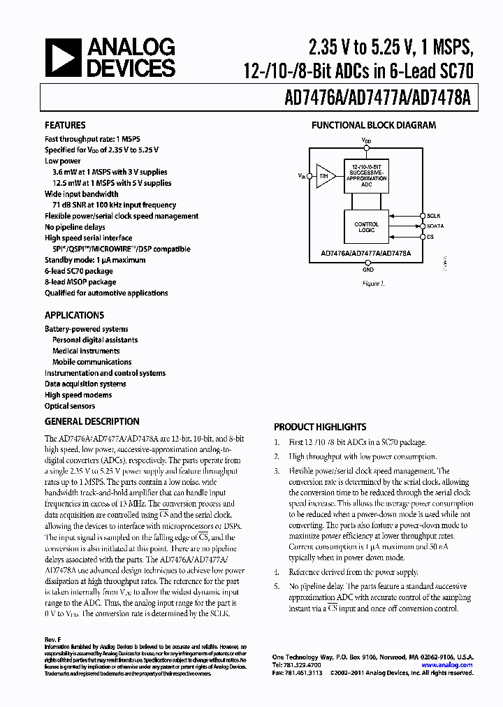 AD7477AARMZ-REEL_4992961.PDF Datasheet