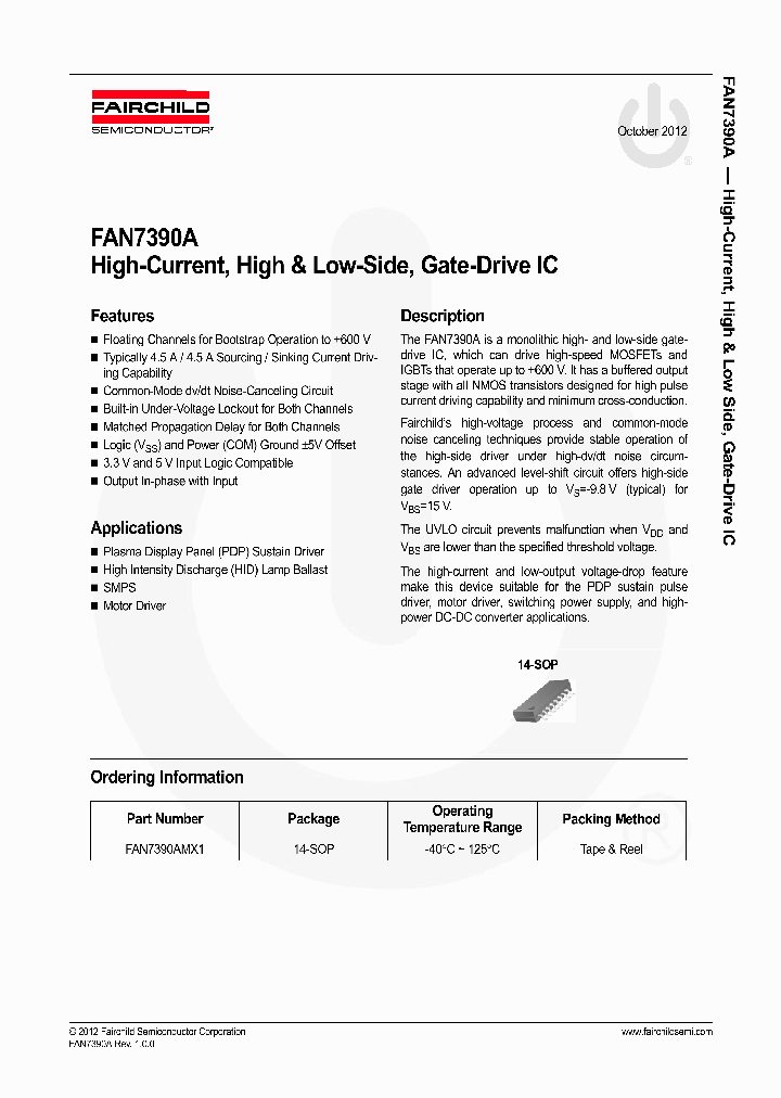 FAN7390A_5002540.PDF Datasheet