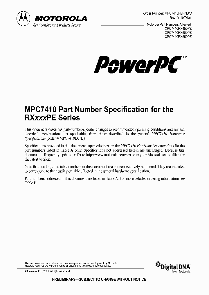 MPC7410PEPNS_5004628.PDF Datasheet