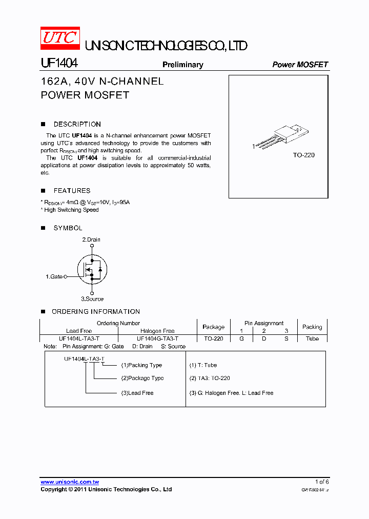 UF1404L-TA3-T_5003574.PDF Datasheet