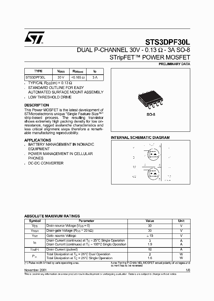 STS3DPF30L_5002133.PDF Datasheet