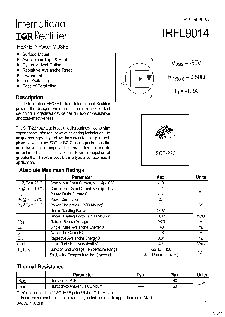IRFL9014TR_5006163.PDF Datasheet
