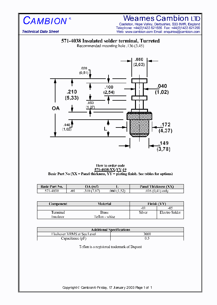 571-4038_5008963.PDF Datasheet