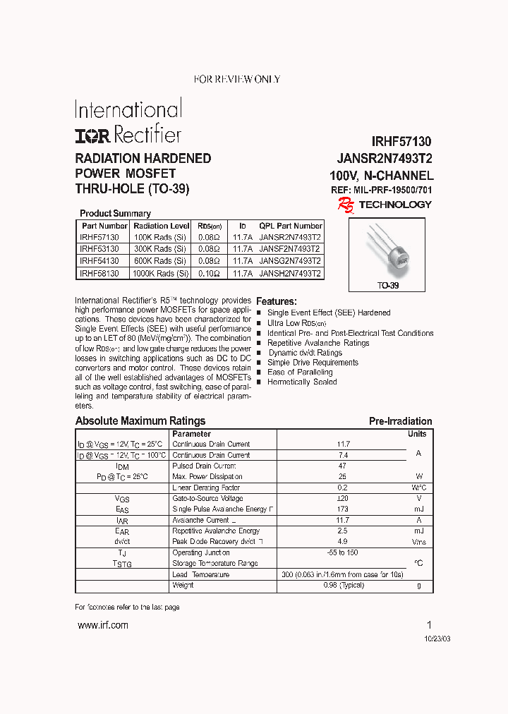 IRHF58130_5008176.PDF Datasheet