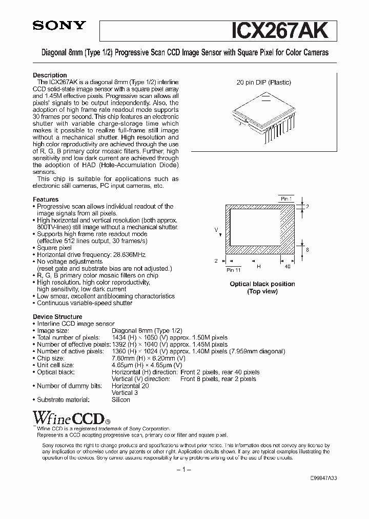 ICX267AK_5013729.PDF Datasheet