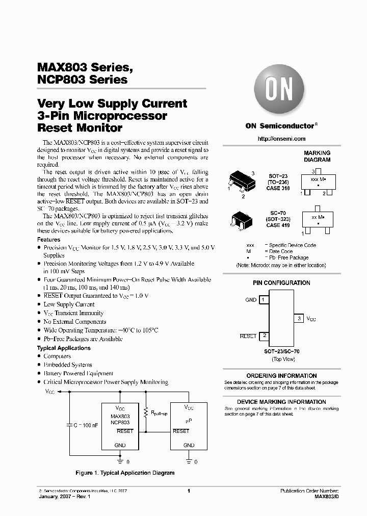 MAX803SQ463T1G_5005066.PDF Datasheet