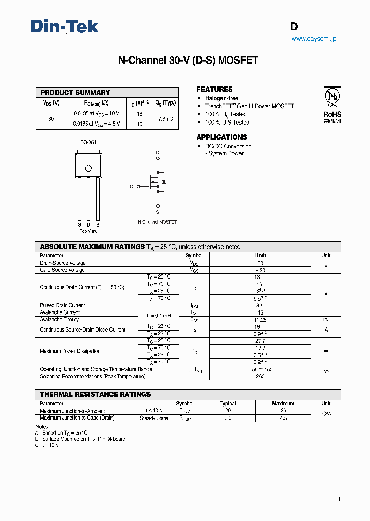 DTL15N03_5011231.PDF Datasheet