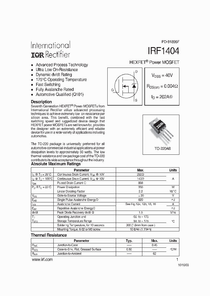 IRF1404_5012579.PDF Datasheet