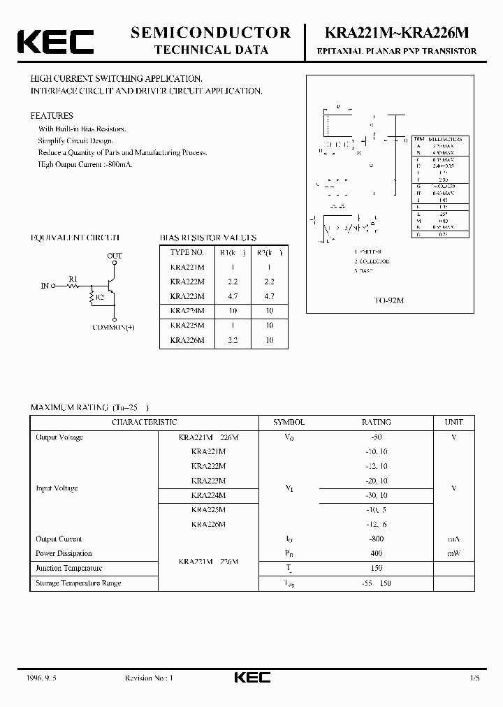 KRA224M_5015275.PDF Datasheet