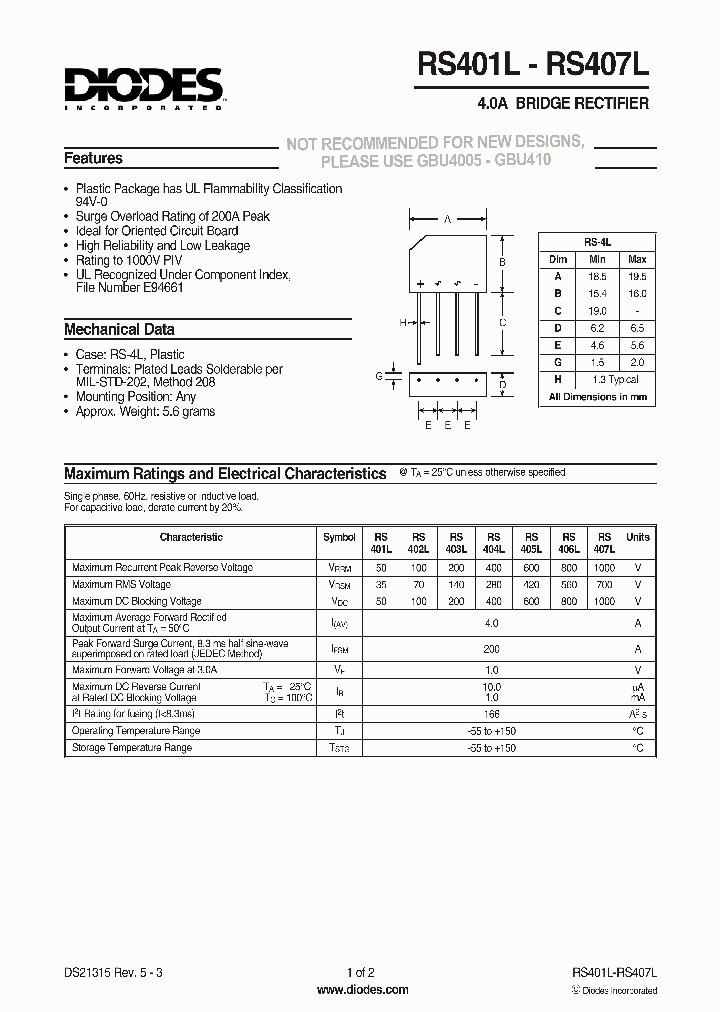 RS401L_5016617.PDF Datasheet
