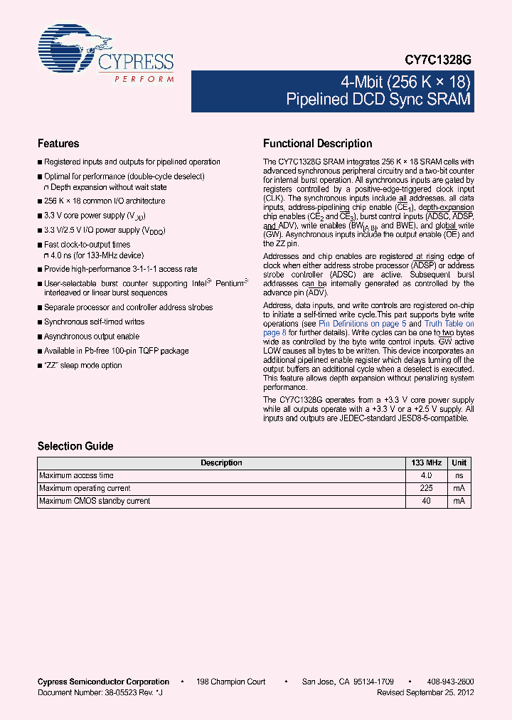CY7C1328G-133AXI_5016880.PDF Datasheet