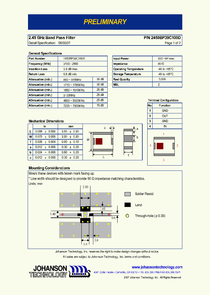 2450BP39C100D_5022347.PDF Datasheet
