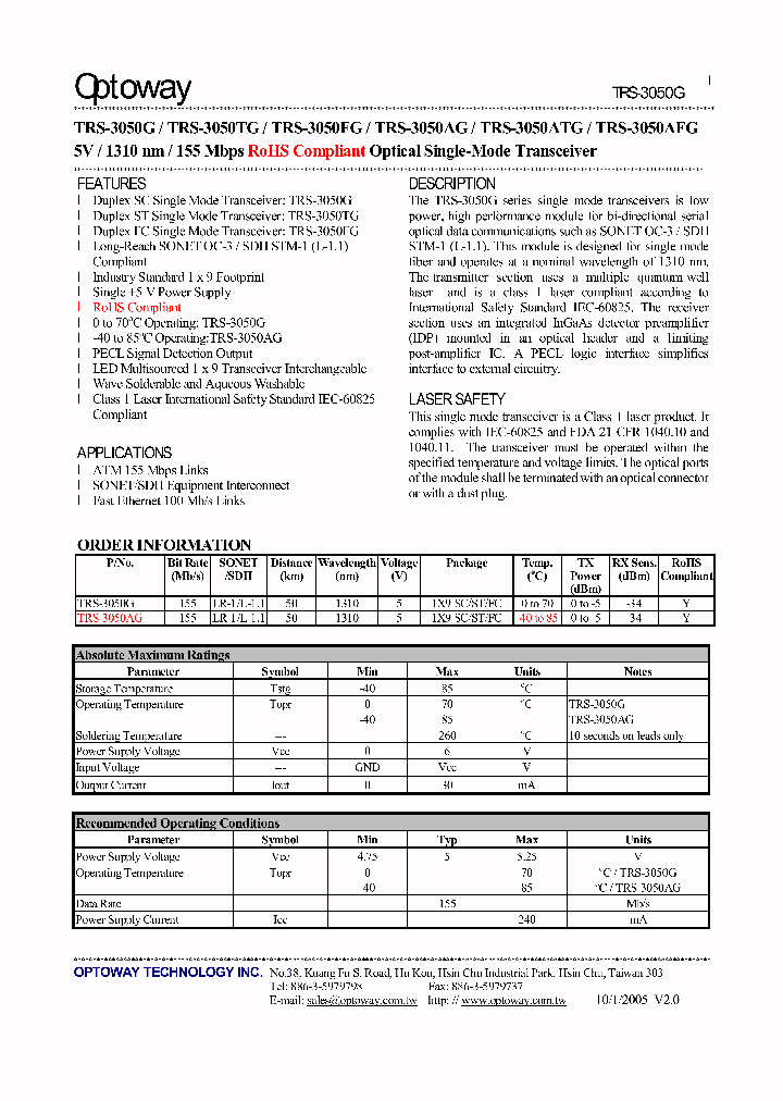 TRS-3050AG_5025972.PDF Datasheet