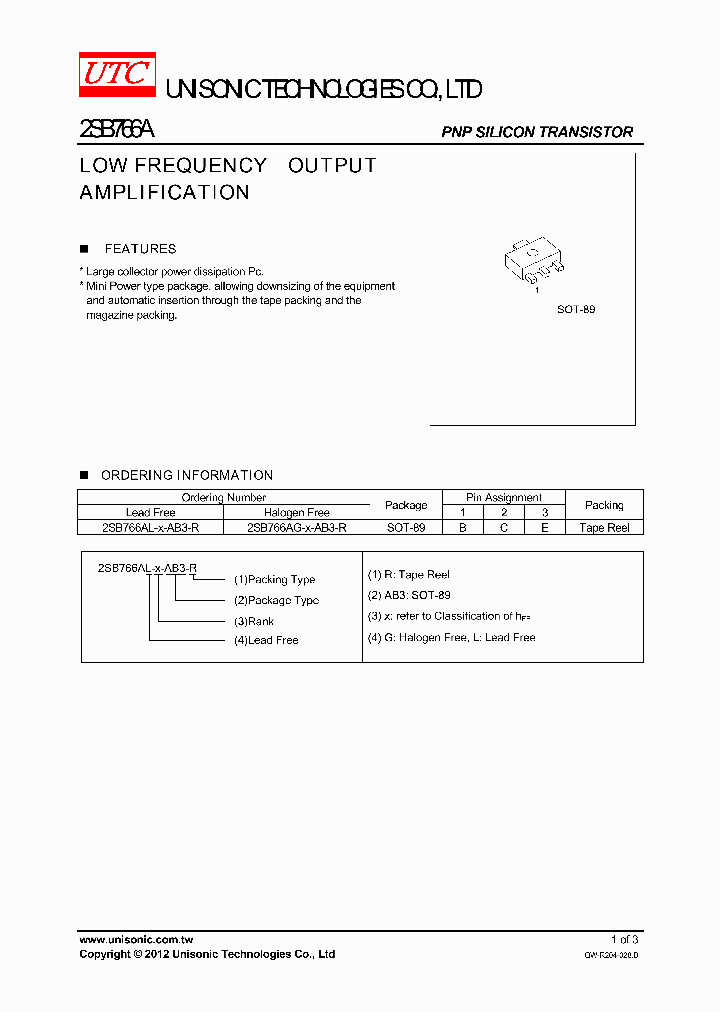 2SB766AL-X-AB3-R_5027524.PDF Datasheet