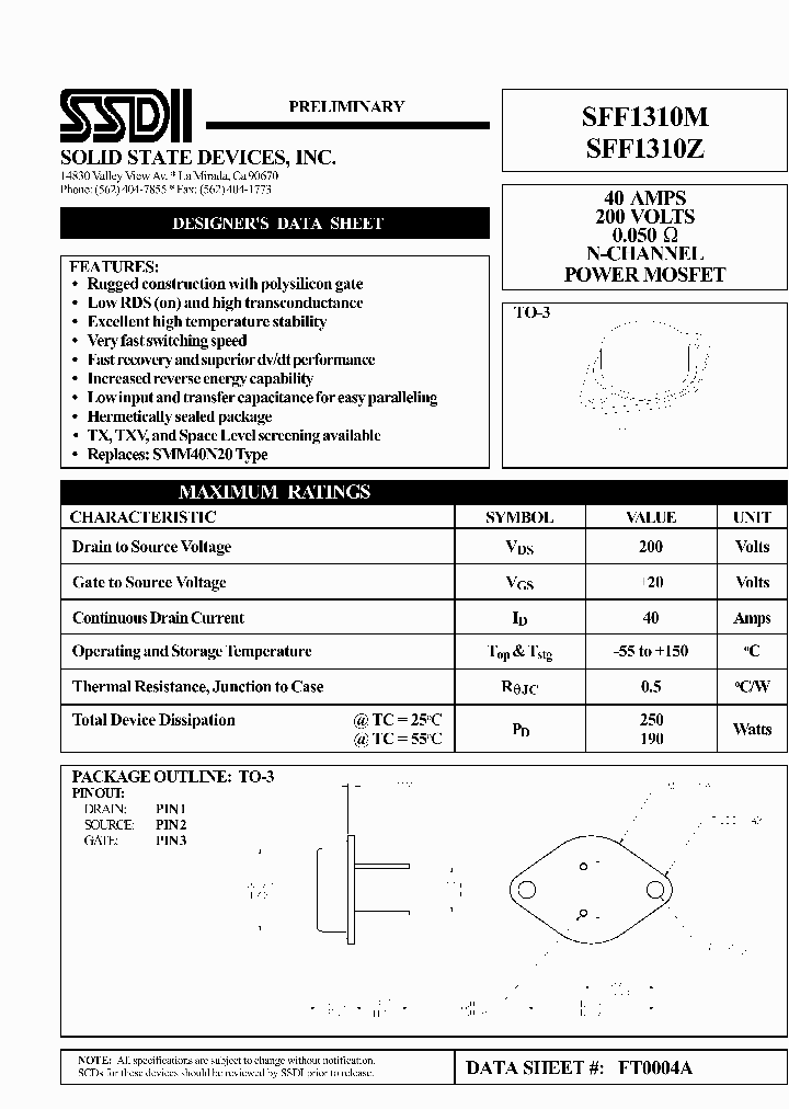 SFF1310Z_5029679.PDF Datasheet