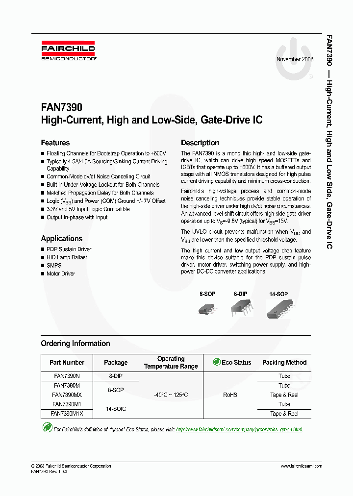 FAN7390M1X_5029977.PDF Datasheet