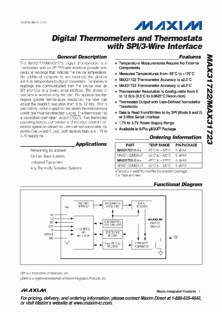 MAX31722MUA_5031972.PDF Datasheet