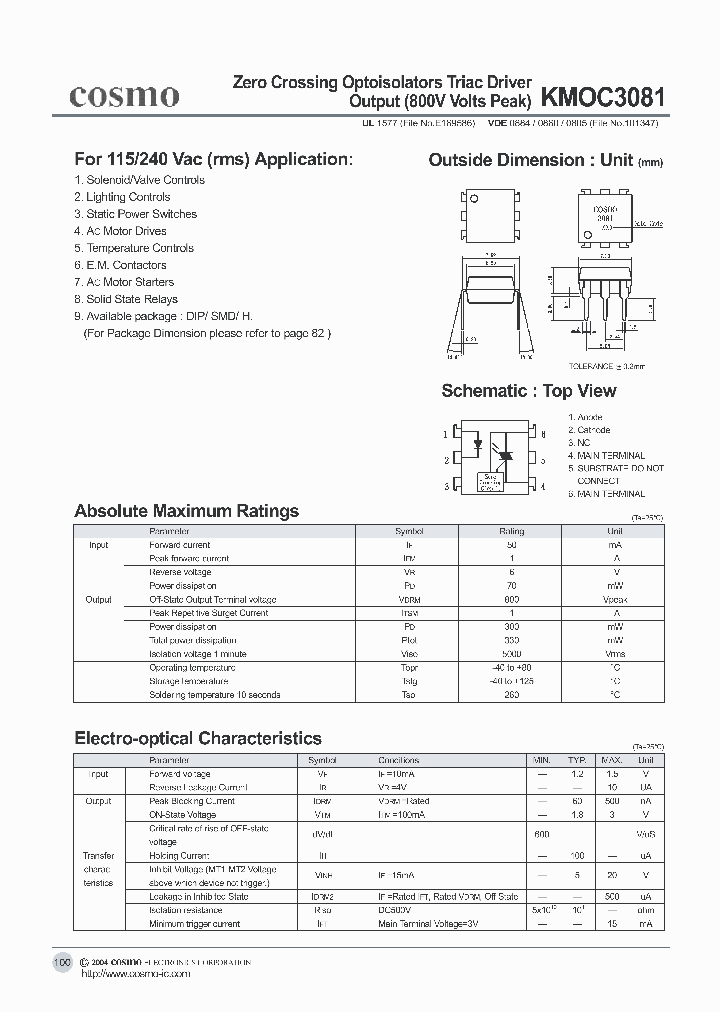 KMOC3081_5031983.PDF Datasheet