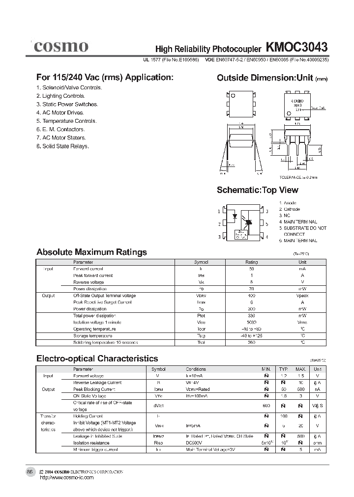 KMOC3043_5031979.PDF Datasheet