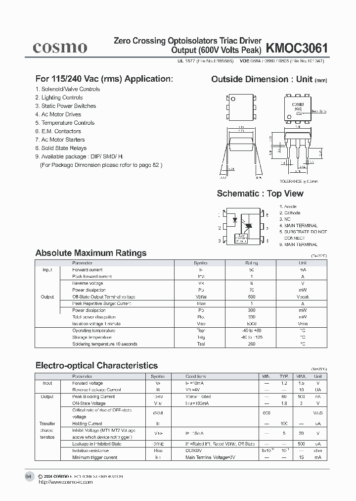 KMOC3061_5031980.PDF Datasheet