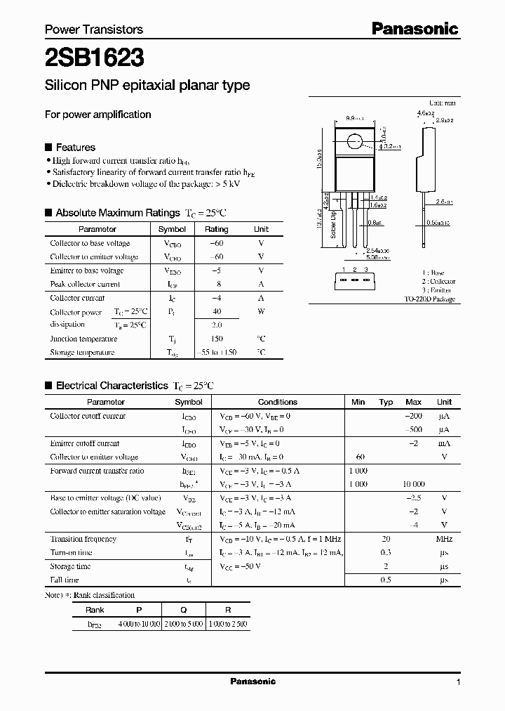 2SB1623P_5035853.PDF Datasheet