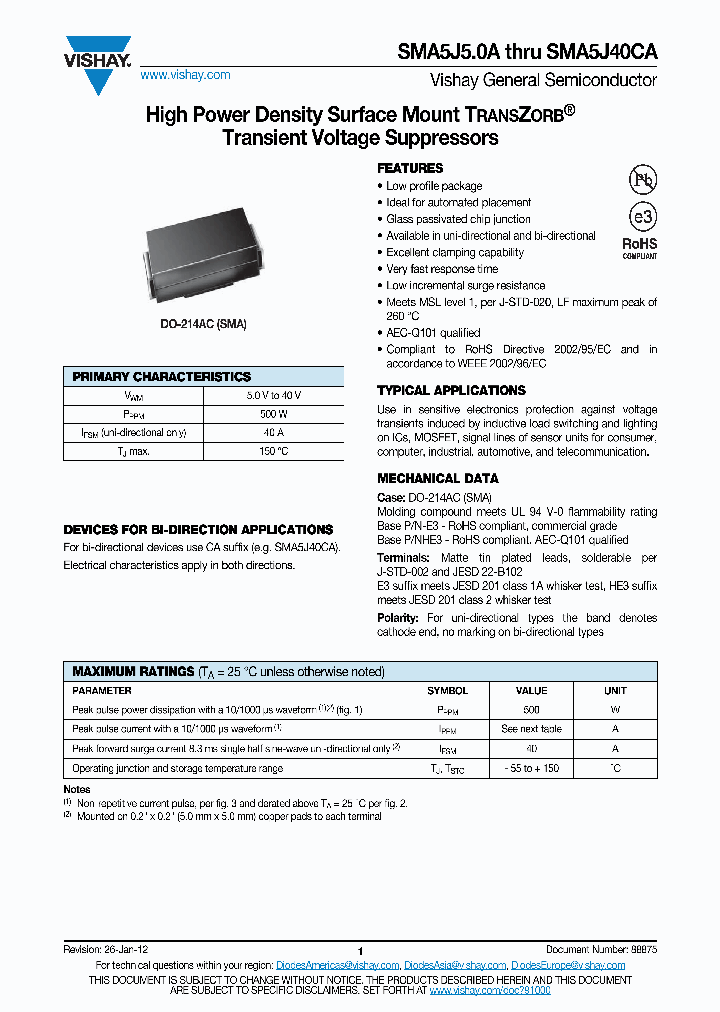 SMA5J50A12_5036014.PDF Datasheet
