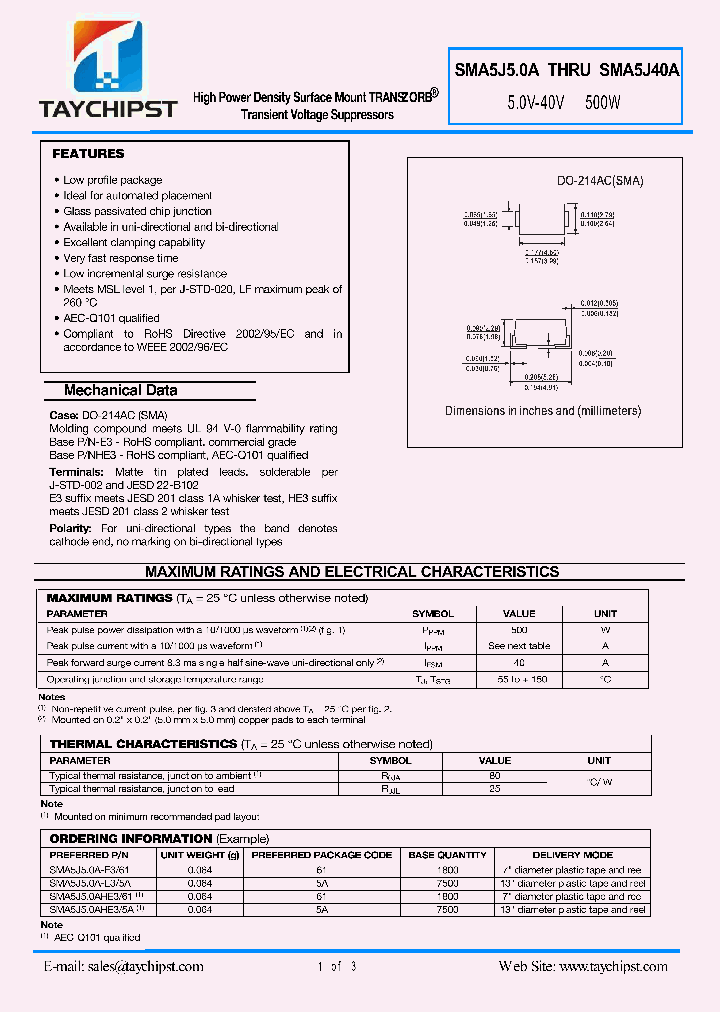 SMA5J50A_5036013.PDF Datasheet