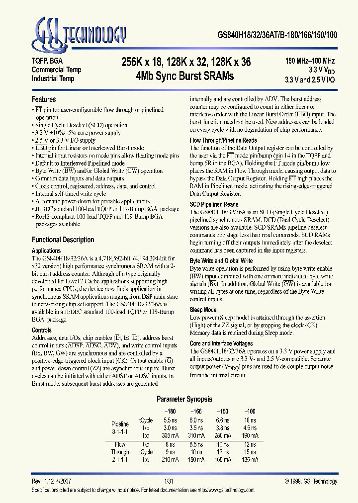 GS840H18AB-100_5037940.PDF Datasheet