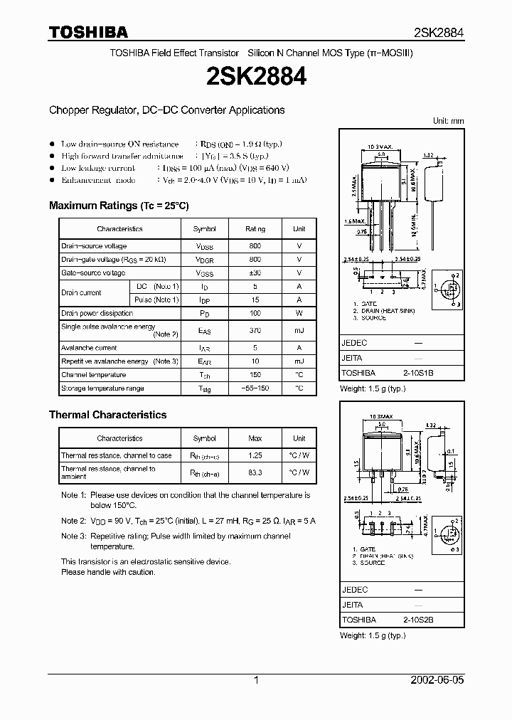 2SK2884_5039575.PDF Datasheet