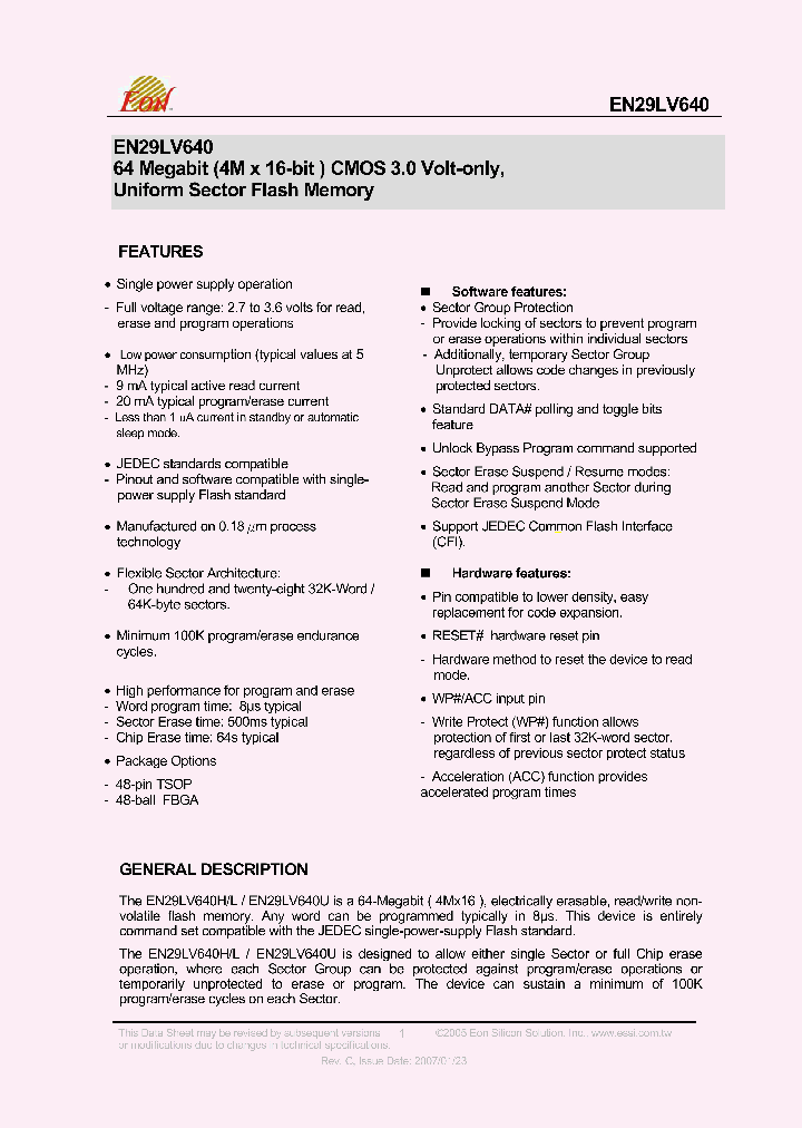 EN29LV640H-90BC_5049849.PDF Datasheet