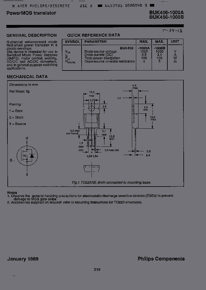 BUK456-1000A_5053876.PDF Datasheet