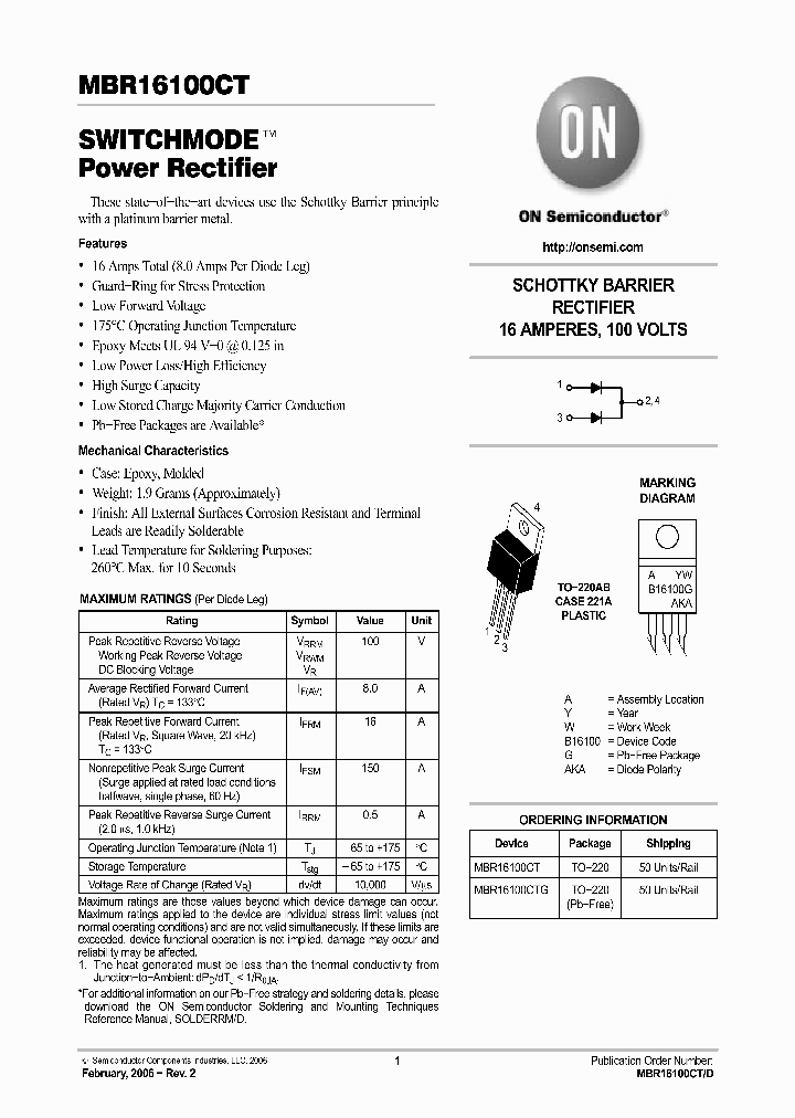 MBR16100CT_5053893.PDF Datasheet