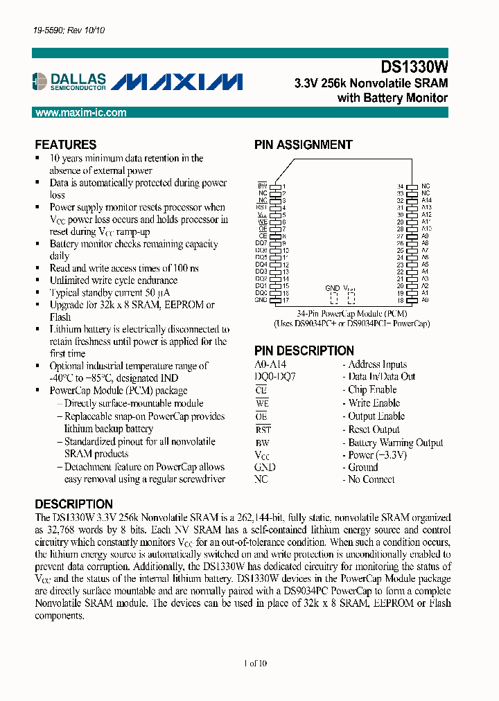 DS1330WP-100IND_5056228.PDF Datasheet