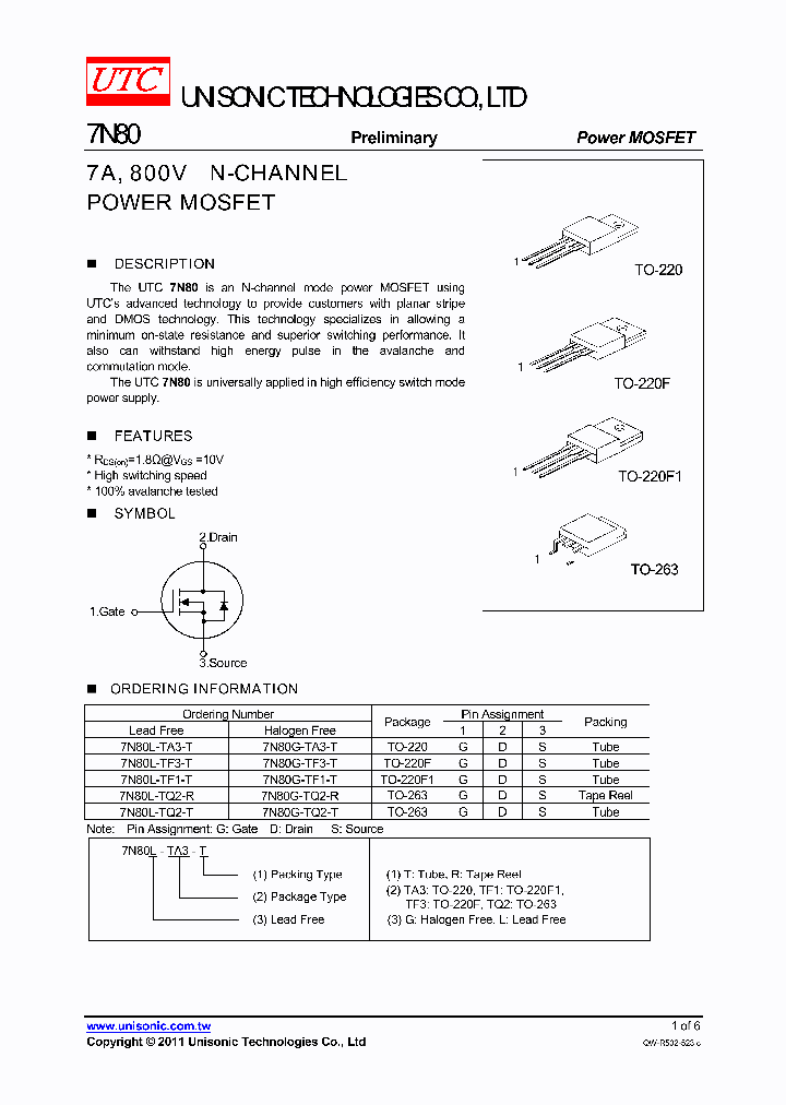 7N80G-TA3-T_5056581.PDF Datasheet