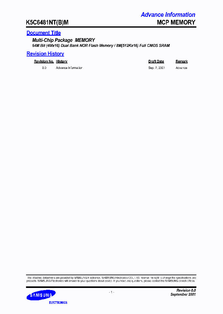 K5C6481NTBM_5053584.PDF Datasheet