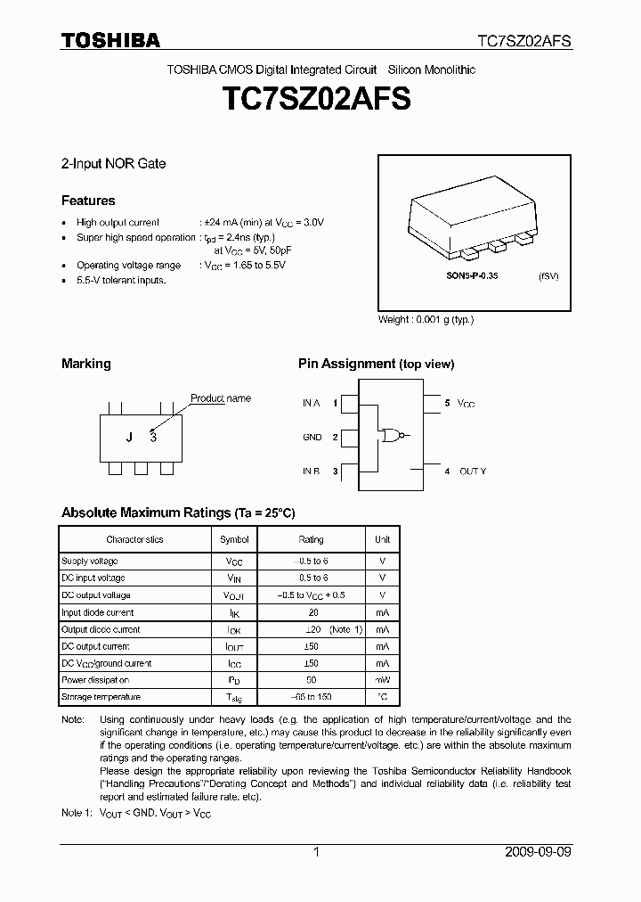 TC7SZ02AFS_5057494.PDF Datasheet