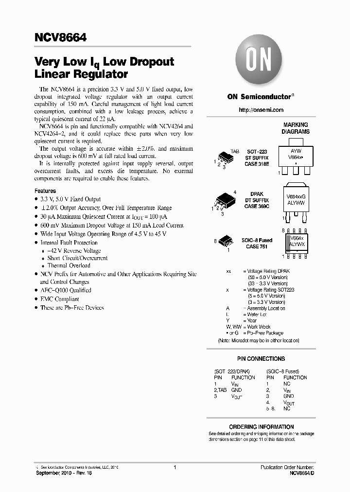 NCV8664DT33RKG_5059911.PDF Datasheet
