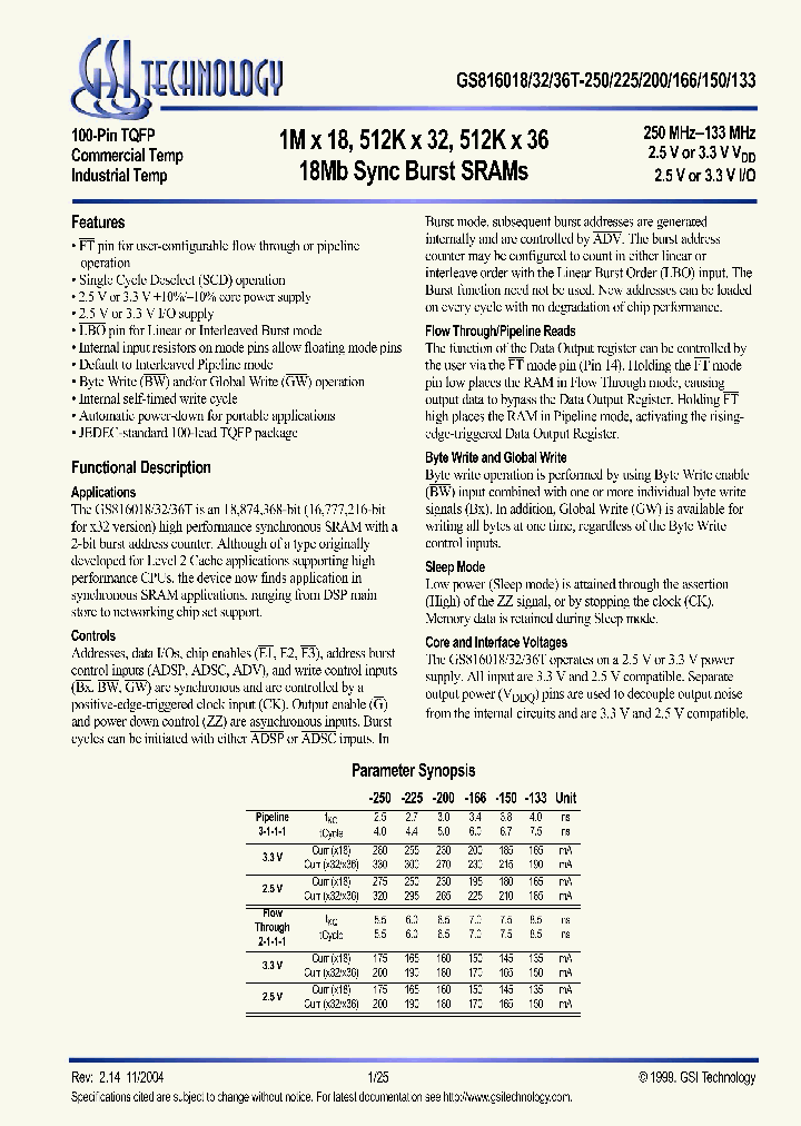 GS816018_5060070.PDF Datasheet
