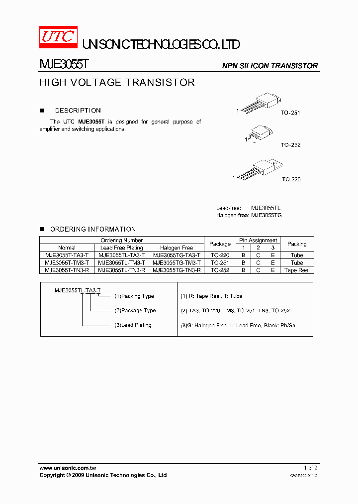 MJE3055TL-TM3-T_5063136.PDF Datasheet