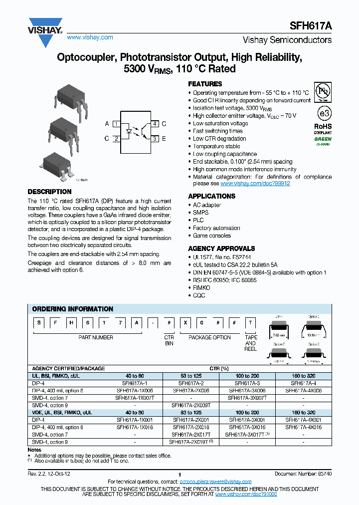 SFH617A12_5060832.PDF Datasheet