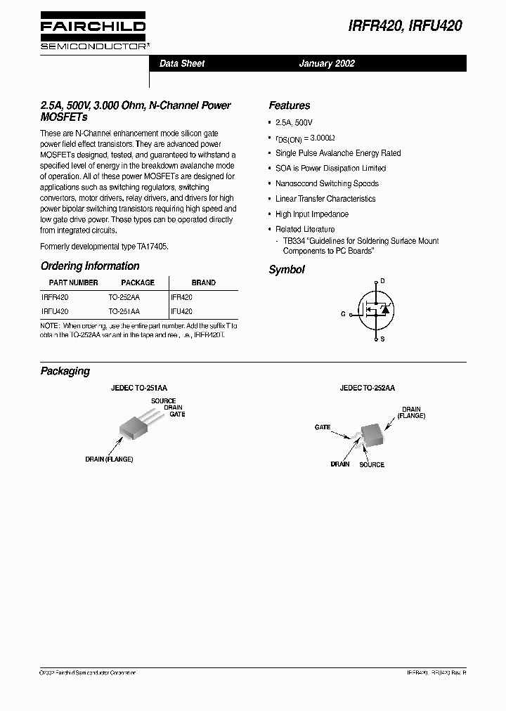 IRFR420_5063205.PDF Datasheet