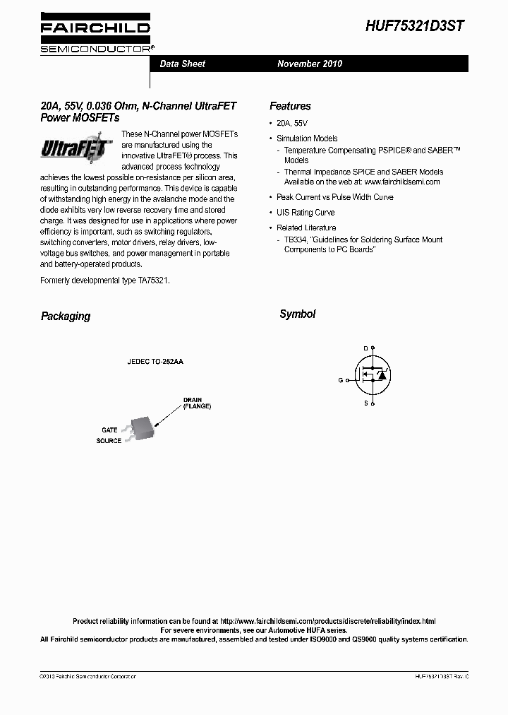 HUF75321D3ST_5060588.PDF Datasheet