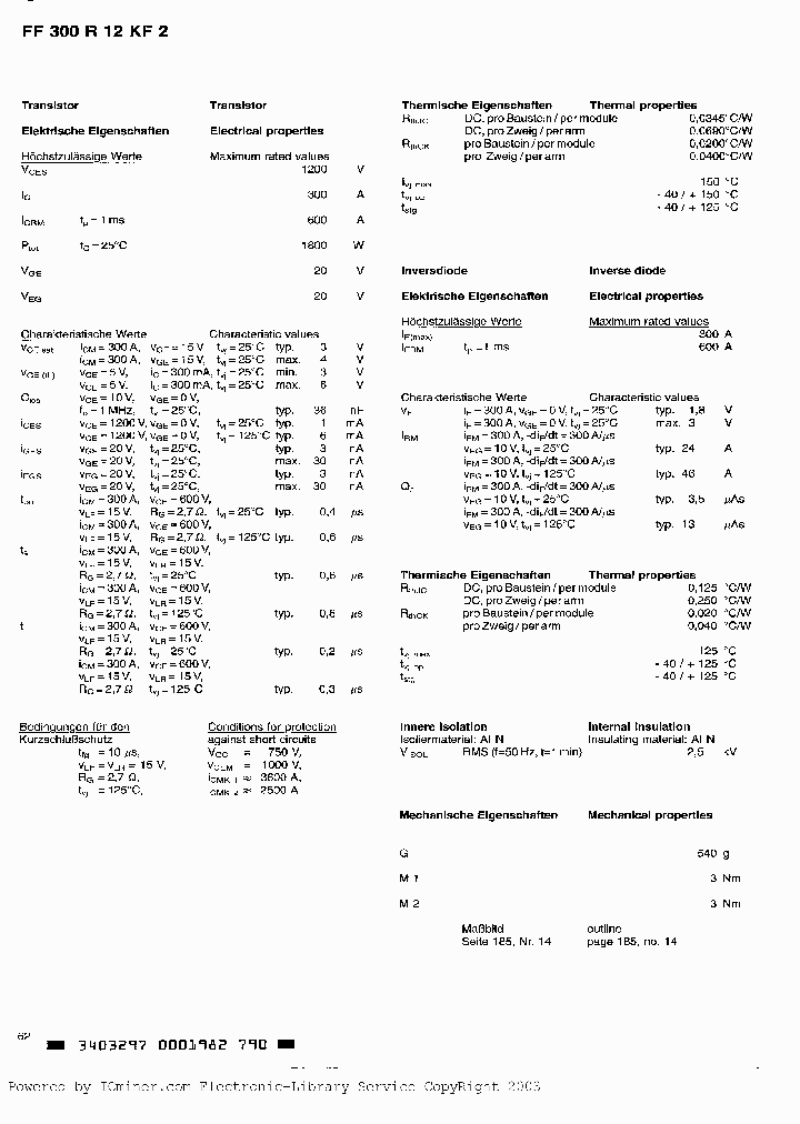 FF300R12KF2_5071411.PDF Datasheet