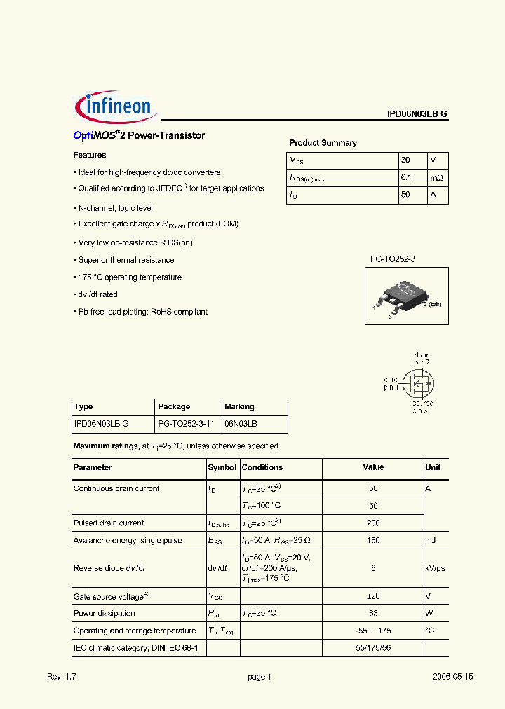 IPD06N03LBG_5073653.PDF Datasheet