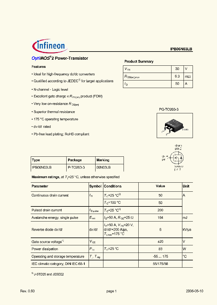 IPB06N03LB_5073648.PDF Datasheet