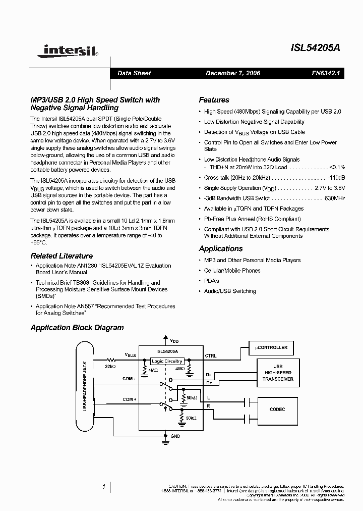 ISL54205AIRUZ-T_5075417.PDF Datasheet