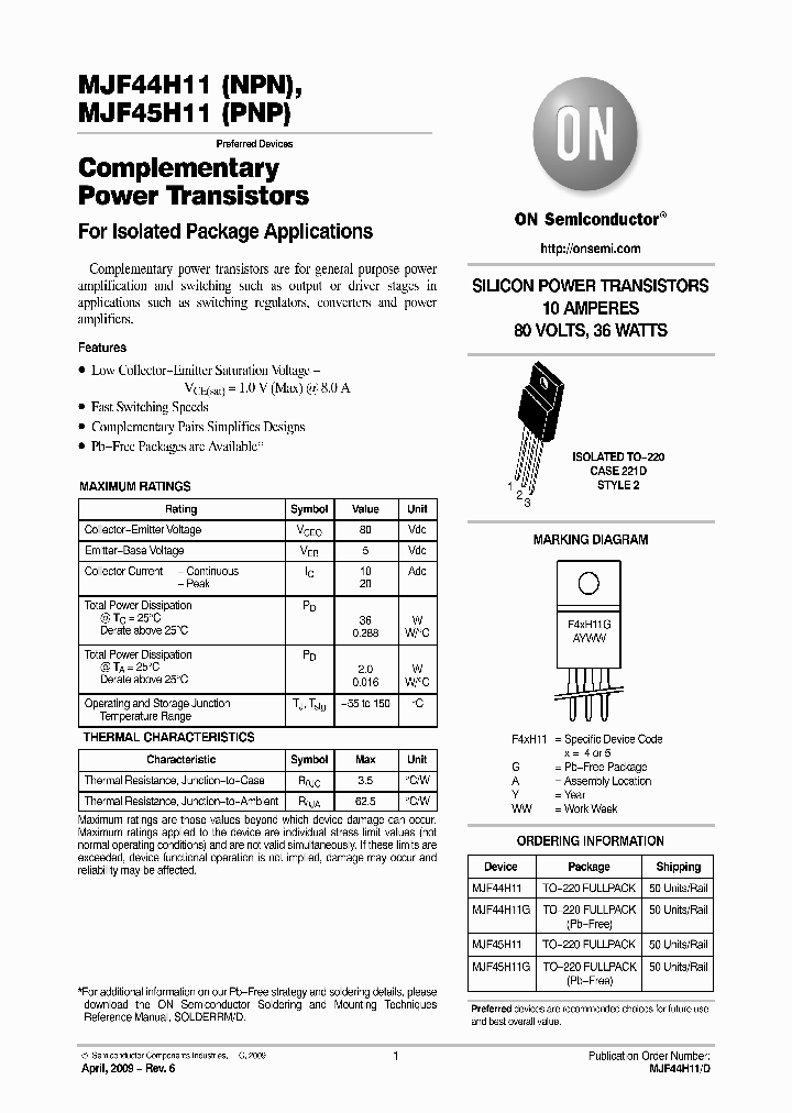 MJF45H11G_5075256.PDF Datasheet