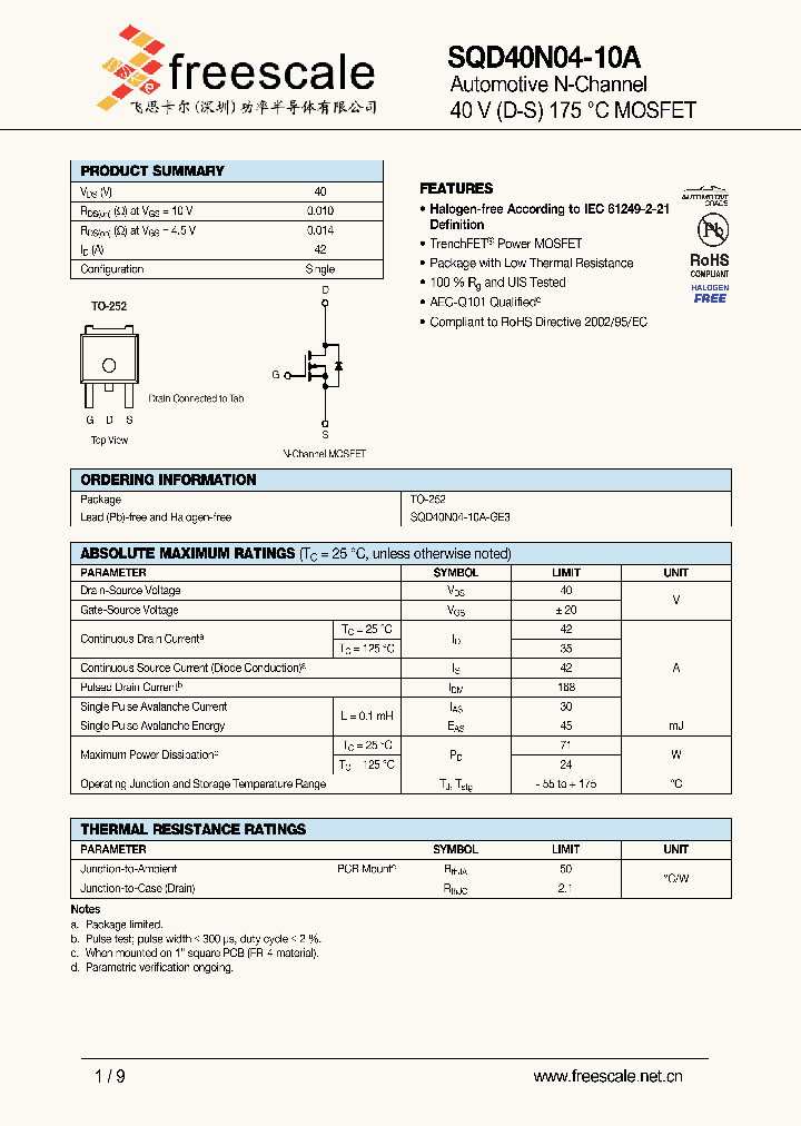 SQD40N04-10A_5077363.PDF Datasheet