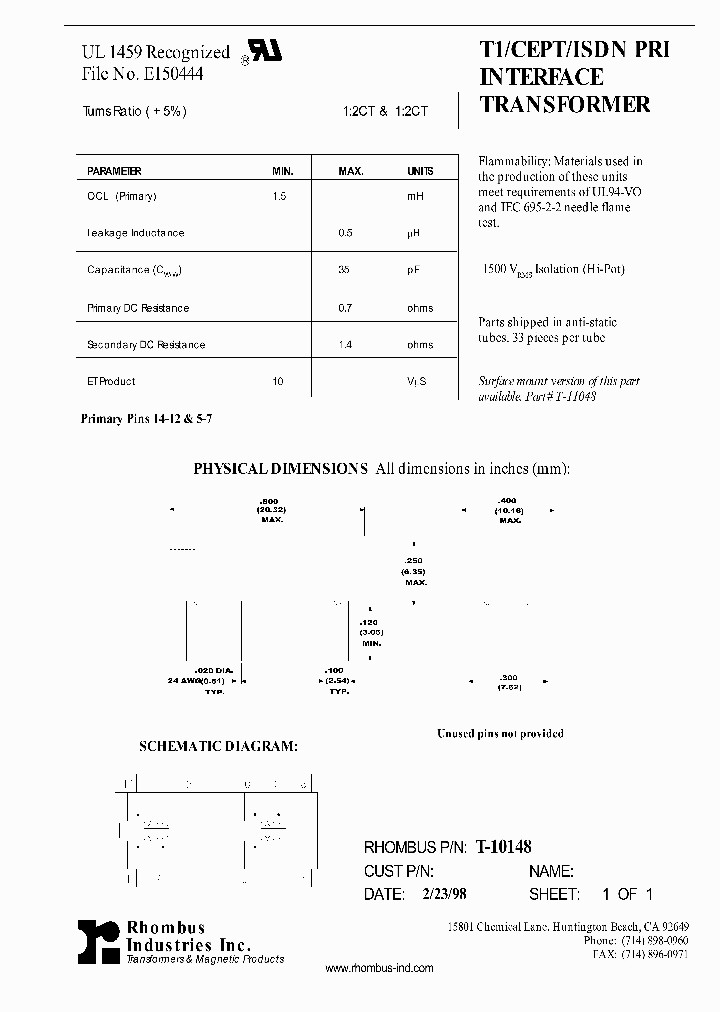 T-10148_5078764.PDF Datasheet