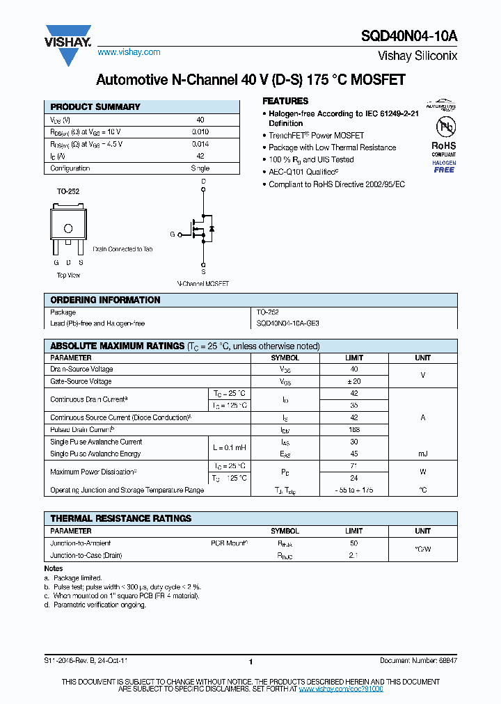 SQD40N04-10A_5077362.PDF Datasheet